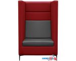 Интерьерное кресло Brioli Дирк (экокожа, L19 красный/L20 серый)