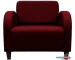 Интерьерное кресло Brioli Карл (экокожа, L16 вишневый/темные ножки)