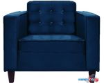 Интерьерное кресло Brioli Вилли (велюр, B69 синий/темные ножки)
