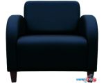 Интерьерное кресло Brioli Карл (экокожа, L18 синий/темные ножки)