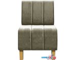 Интерьерное кресло Brioli Руди Полоса (велюр, B10 серо-коричневый)