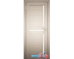 Межкомнатная дверь Юни Амати 18 70x200 (дуб беленый/матовое стекло)