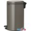 Мусорное ведро Brabantia Pedal Bin NewIcon 20 л (платиновый) в Витебске фото 1