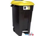 Контейнер для мусора Tayg 120 л с педалью (черный/желтый) в рассрочку