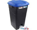 Контейнер для мусора Tayg 60 л с педалью (черный/синий) в интернет магазине