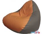 Кресло-мешок Flagman Relax Медиум Р2.3-35 (оранжевый/серый)