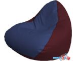 Кресло-мешок Flagman Relax Медиум Р2.3-108 (синий/бордовый)