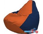 Кресло-мешок Flagman Груша Медиум Г1.1-209 (оранжевый/темно-синий)