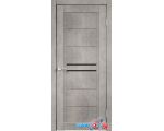 Межкомнатная дверь Velldoris Next 2 90x200 (муар светло-серый, лакобель черный)
