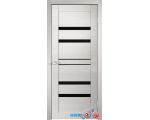 Межкомнатная дверь Velldoris Linea 6 90x200 (дуб белый поперечный, лакобель черный)