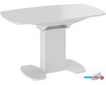 Кухонный стол Трия Портофино СМ(ТД)-105.02.11(1) (белый глянец/стекло белое)