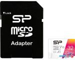 Карта памяти Silicon-Power Elite microSDHC SP032GBSTHBV1V20SP 32GB (с адаптером)