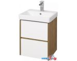 Мебель для ванных комнат Акватон Тумба с умывальником Сканди 70 1A2518K0SDZ90 (белый/дуб рустик)