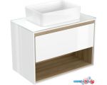 Мебель для ванных комнат Cersanit Тумба под умывальник со столешницей Louna 80 SZ-LOU80-BL/WH