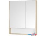 Мебель для ванных комнат Акватон Шкаф с зеркалом Сканди 70 1A252202SDB20 (белый/дуб верона)