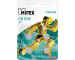 Батарейки Mirex CR1216 литиевая блистер 4 шт. 23702-CR1216-E4
