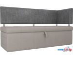 Угловой диван Mebelico Стоун 259 107283 (правый, рогожка, бежевый/серый)