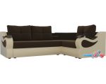 Угловой диван Mebelico Митчелл 107559 (левый, коричневый/бежевый)