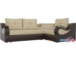 Угловой диван Mebelico Митчелл 107576 (правый, бежевый/коричневый)