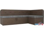Угловой диван Mebelico Форест 107096 (правый, серый/коричневый)