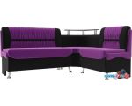 Угловой диван Mebelico Сидней 107382 (левый, фиолетовый/черный)