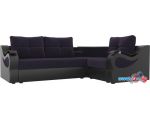 Угловой диван Mebelico Митчелл 107548 (правый, фиолетовый/черный)