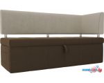 Угловой диван Mebelico Стоун 107278 (левый, микровельвет, коричневый/бежевый)