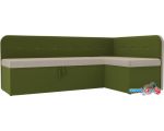 Угловой диван Mebelico Форест 107080 (левый, бежевый/зеленый)