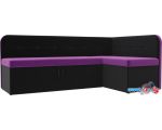 Угловой диван Mebelico Форест 107089 (правый, фиолетовый/черный)