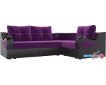 Угловой диван Mebelico Митчелл 107562 (правый, фиолетовый/черный)
