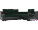 Угловой диван Mebelico Митчелл 107545 (правый, зеленый/коричневый)