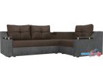 Угловой диван Mebelico Тесей 107638 (левый, коричневый/серый)