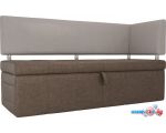 Угловой диван Mebelico Стоун 107284 (левый, рогожка, коричневый/бежевый)