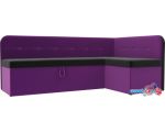 Угловой диван Mebelico Форест 107090 (правый, черный/фиолетовый)