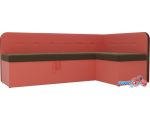 Угловой диван Mebelico Форест 107086 (правый, коричневый/коралловый)