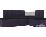 Угловой диван Mebelico Тефида 107516 (левый, черный/фиолетовый)