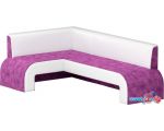 Угловой диван Mebelico Кармен 58833 (левый, фиолетовый/белый)
