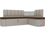 Угловой диван Mebelico Тефида 107524 (правый, коричневый/корфу 02)