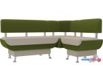 Угловой диван Mebelico Альфа 106924 (левый, бежевый/зеленый)