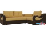 Угловой диван Mebelico Митчелл 107553 (правый, желтый/коричневый)