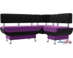 Угловой диван Mebelico Альфа 106930 (левый, фиолетовый/черный)