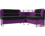 Угловой диван Mebelico Сидней 107383 (правый, черный/фиолетовый)