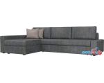 Угловой диван Лига диванов Версаль 29475 (левый, рогожка, серый/бежевый)