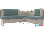 Угловой диван Mebelico Сидней 107370 (левый, бирюзовый/бежевый)