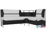 Угловой диван Mebelico Сидней 107389 (правый, белый/черный)