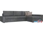 Угловой диван Лига диванов Версаль 29475 (правый, рогожка, серый/бежевый)