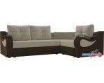 Угловой диван Mebelico Митчелл 107551 (правый, бежевый/коричневый)