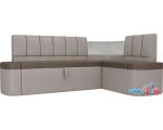 Угловой диван Mebelico Тефида 107530 (правый, коричневый/бежевый)