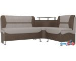 Угловой диван Mebelico Сидней 107384 (правый, бежевый/коричневый)
