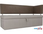 Угловой диван Mebelico Стоун 259 107282 (правый, рогожка, бежевый/коричневый)
